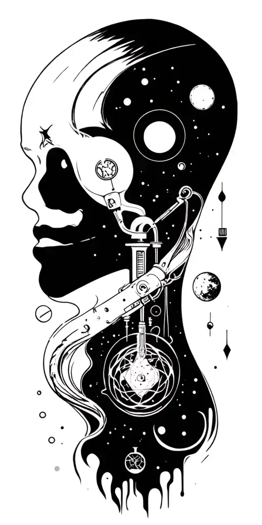 Science Themed Tattoo Without Faces