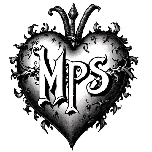 A Hart With Letters Mps In It