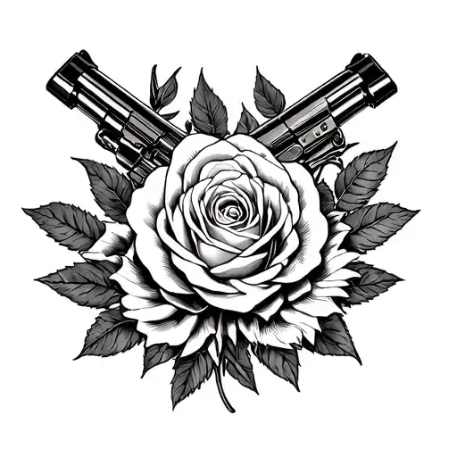 Guns And Roses Intertwined