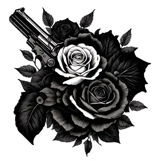 Guns And Roses Intertwined