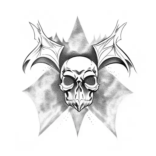 Bat Winged Skull