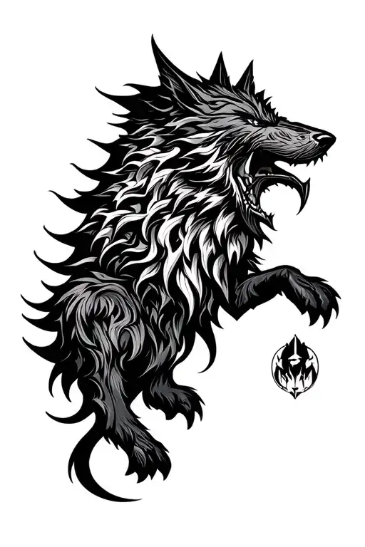 Fenrir Side View Angry