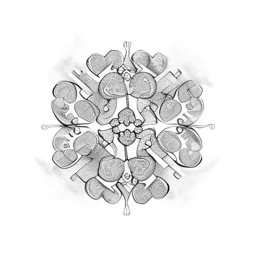 A Mechanical Four Leaf Clover With Intricate Details