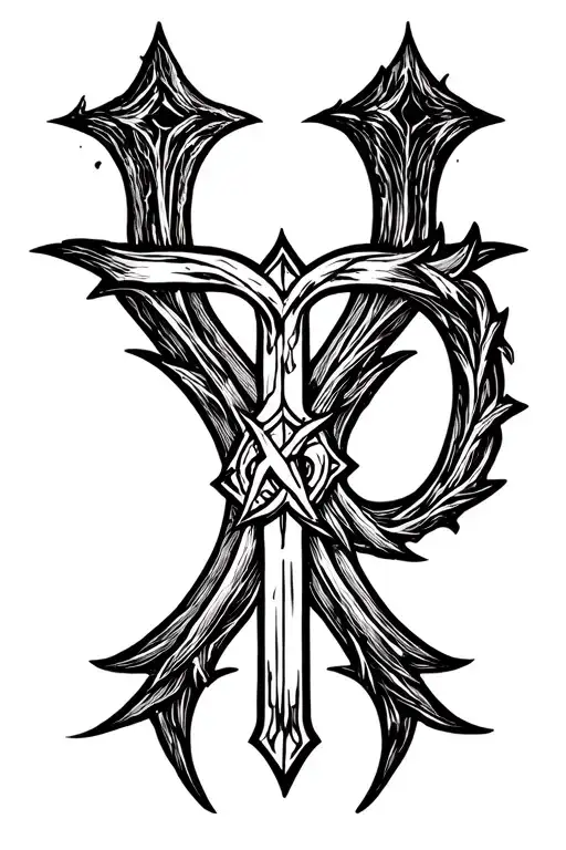 Creed Symbol With Cross Incorporated