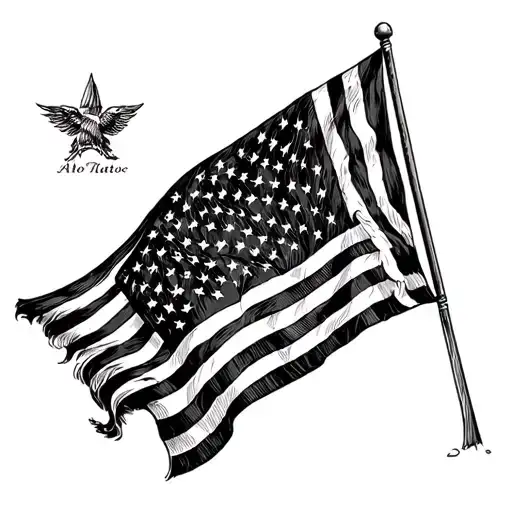 Usa Flag And Antigan Flag