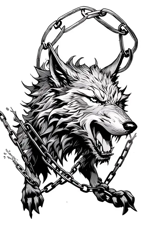 Fenrir Breaking Out Of Chains