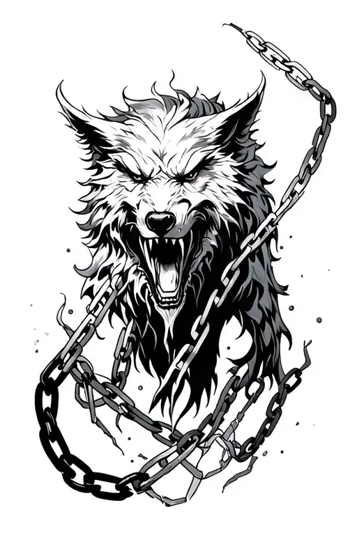 Fenrir Breaking Out Of Chains