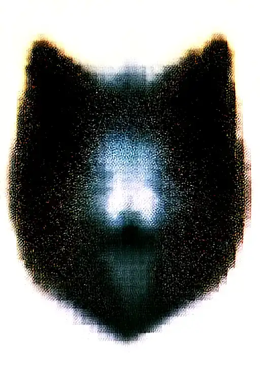 Growling Wolf Face And Realistic Rocky Mountains Inside