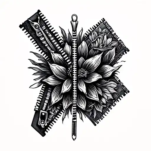Zipper Tatto Inspired
