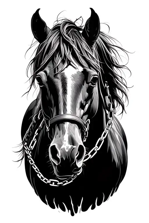 Horse With Chain