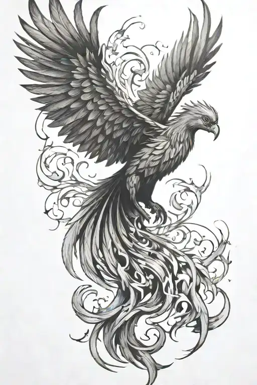 Phoenix Rising From The Ashes Symbolizing Overcoming Ptsd