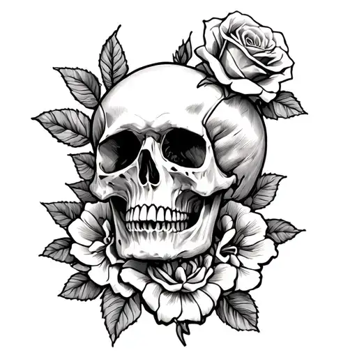 Skull And Roses