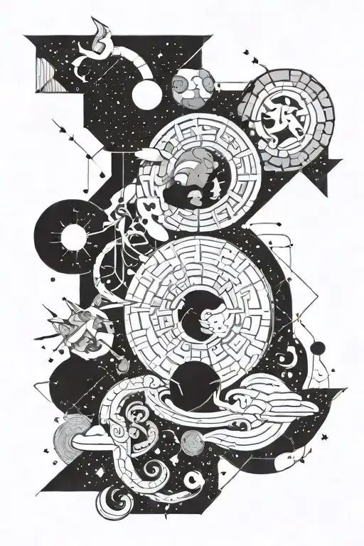 Concept Design Patchwork Greek Mythology And Space Theme