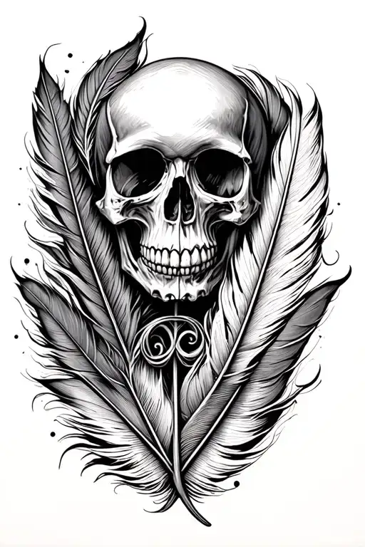 Skull And Feather