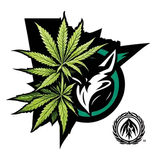 Minnesota Timberwolves Logo Weed Plant Growing
