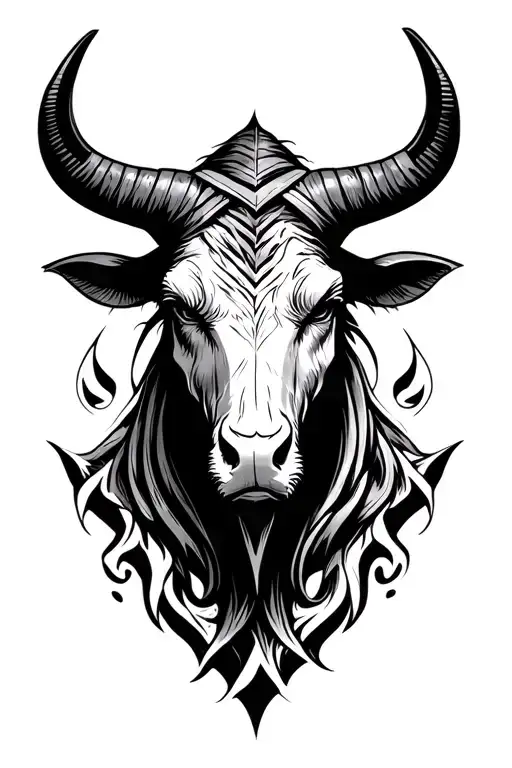Symbolic Minotaur Head
