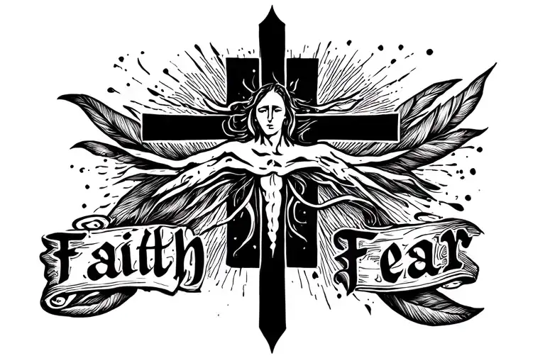 Faith Over Fear With A Cross