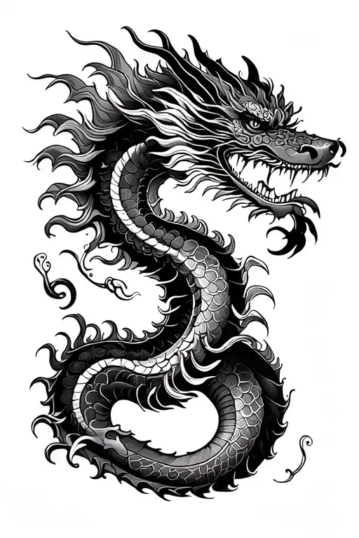 Chinese Dragon With Eastern European Apartment Block At The Back