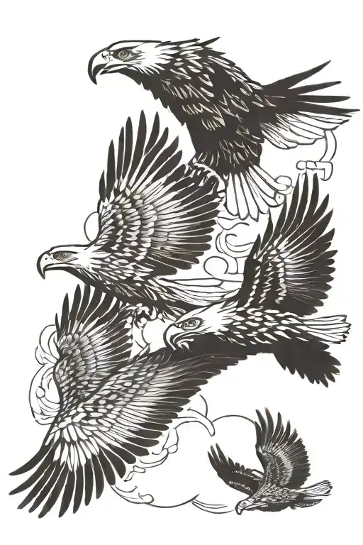 Eagles In Flight