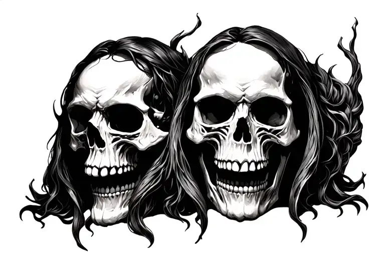 Skull Here No Evil See No Evil Speak No Evil