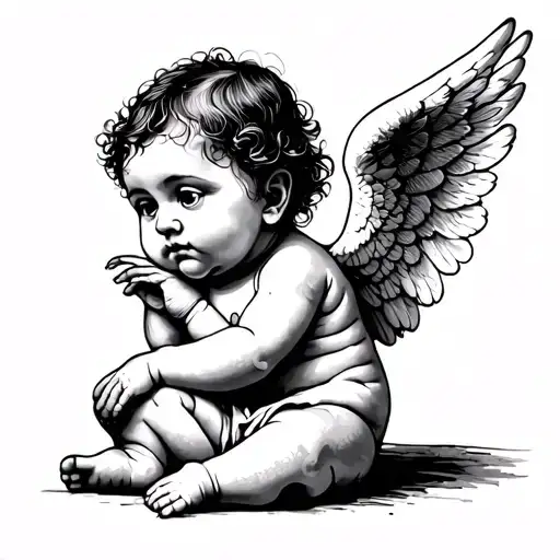 A Baby Angel With Wings