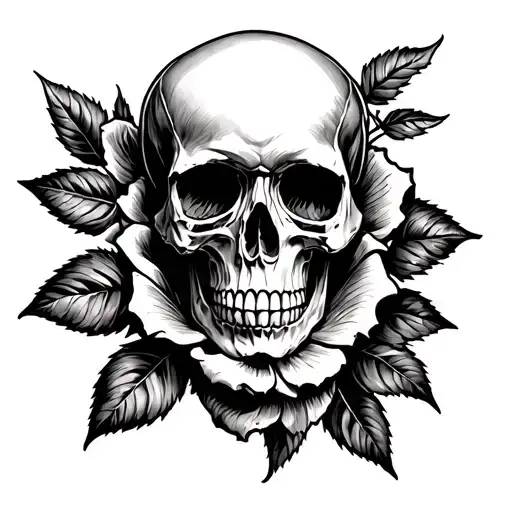 Skull And Rose