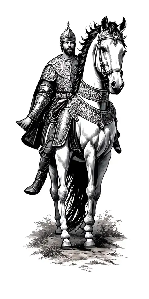 King Richard I Of England On A Horse
