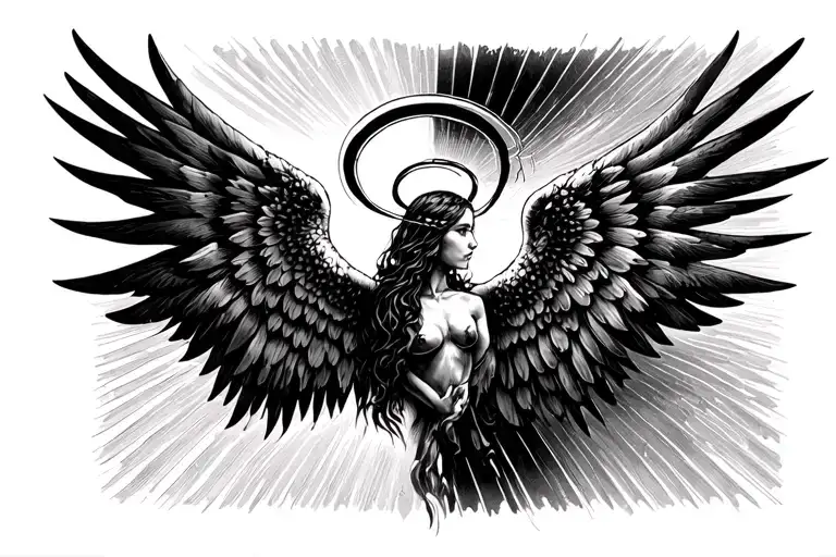 Angle Wings And Halo