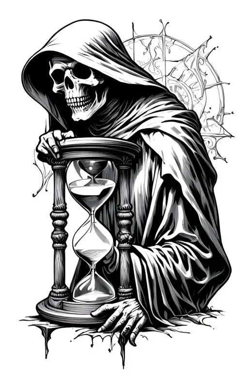 Grim Reaper With Hourglass