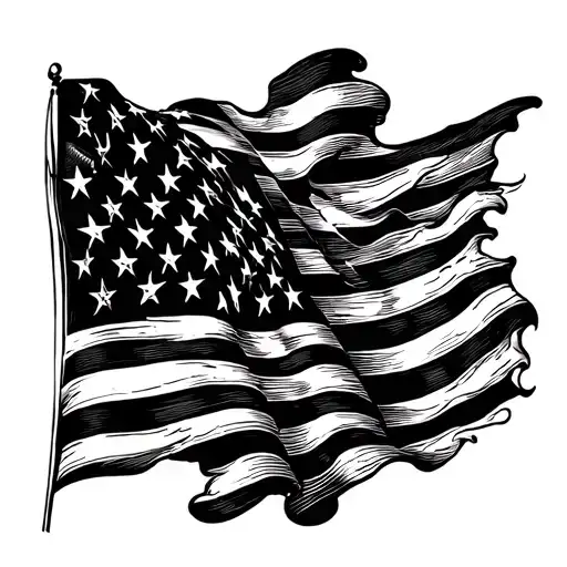 American Flag Shoulder