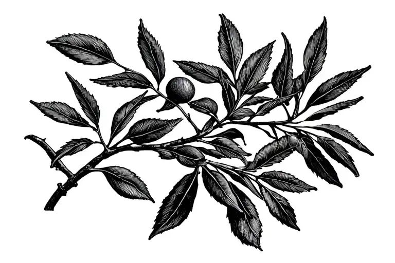 1974 Article In The Middle Of The Olive Branch Opened To The Left