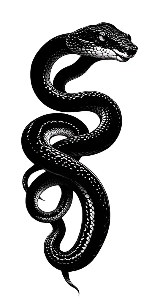 Snake Coiled Snake Intertwined