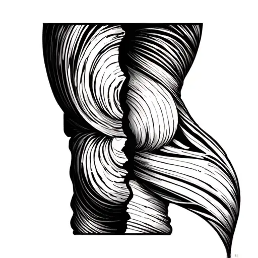 Large Black Lines With A Gap On The Entire Sleeve