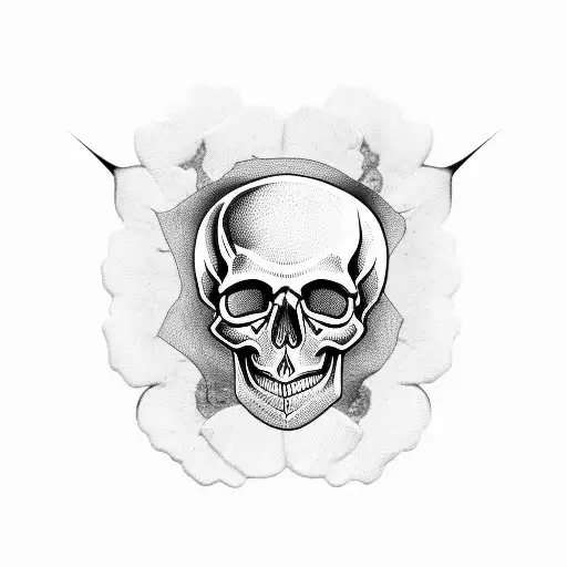 Skull And Butterfly