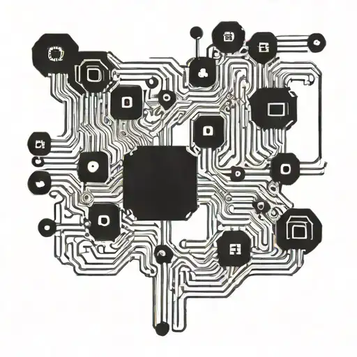 Binary Code Pattern Forming A Circuit Board Design