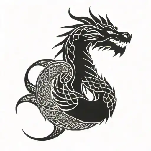 Viking Dragon With Celtic Scales