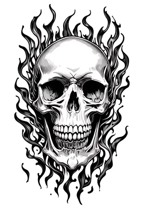 Skulls And Flames