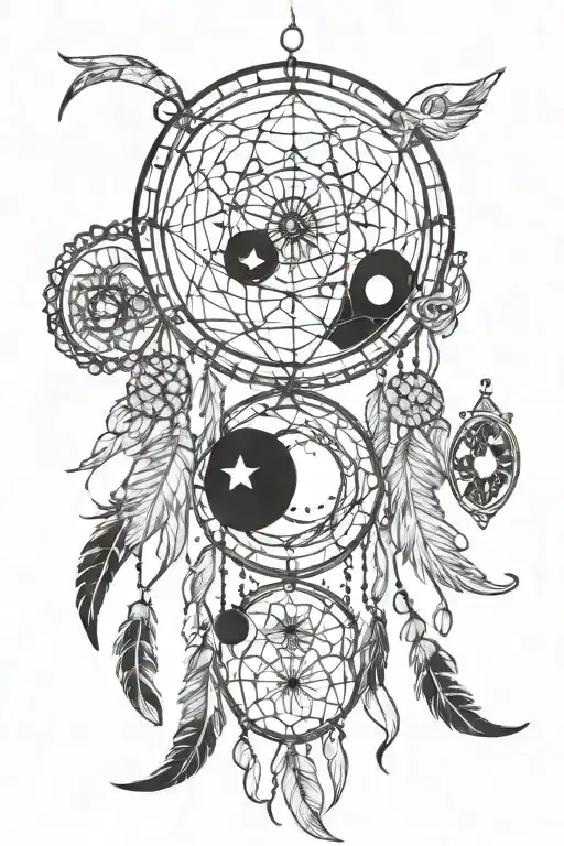 Phases Of The Moon Dream Catcher Entangled