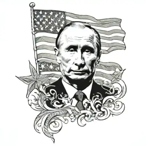 Vladimir Putin Tears The American Flag