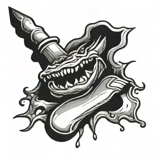 Chopped Tongue Pierced By A Medieval Nail