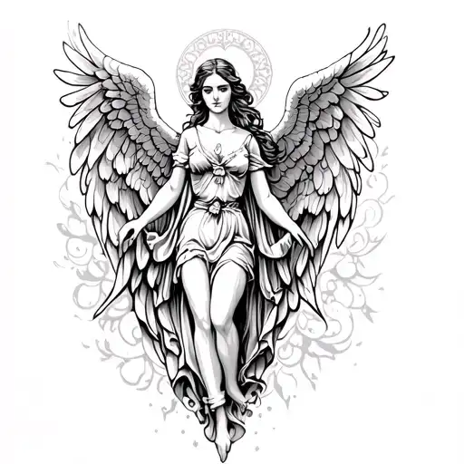 Beautiful Female Guardian Angel