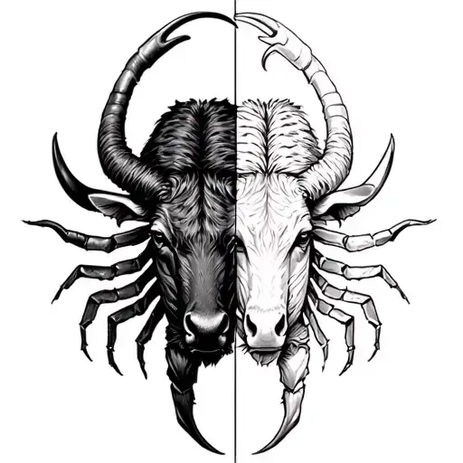 Taurus And Scorpio Zodiac Sign Mixed Together