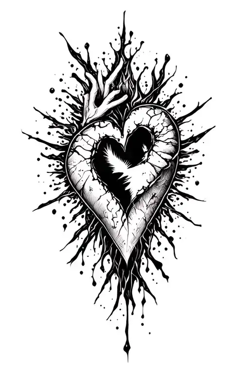 Blackout Left Arm Sleeve Heartbreak