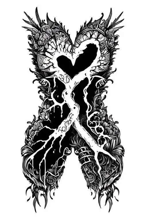 Blackout Left Arm Sleeve Heartbreak