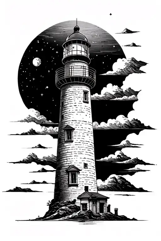 Lighthouse With Astronomical Observatory At The Top