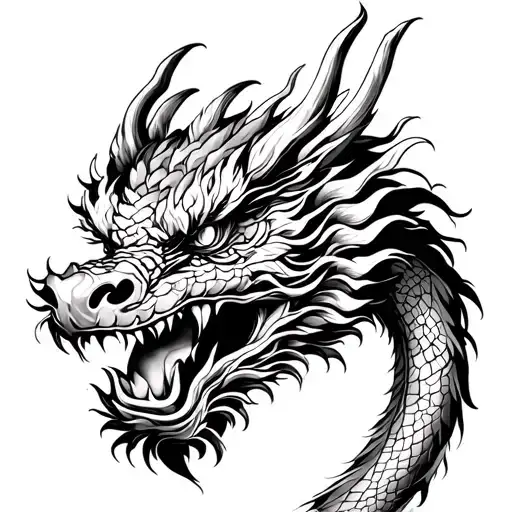 Underpart Of A Chinese Dragon Face