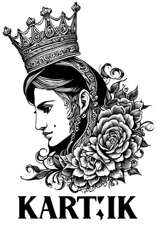 Kartik Name With Crown