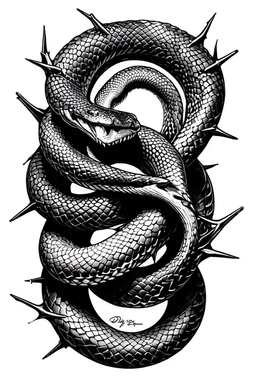 Snake And Thorns Wrapped