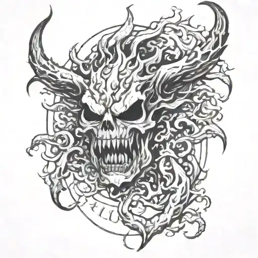 Demons Clawing Out Of Hell Fire