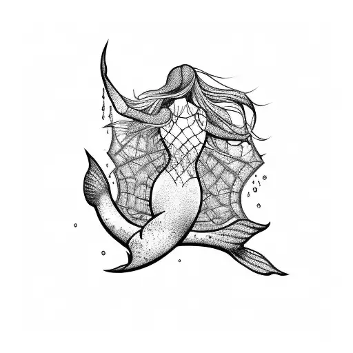 Mermaid In A Net
